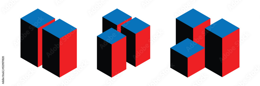 Poster cube icon set. cube icon.