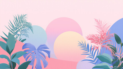 Tropical Summer Illustration Background