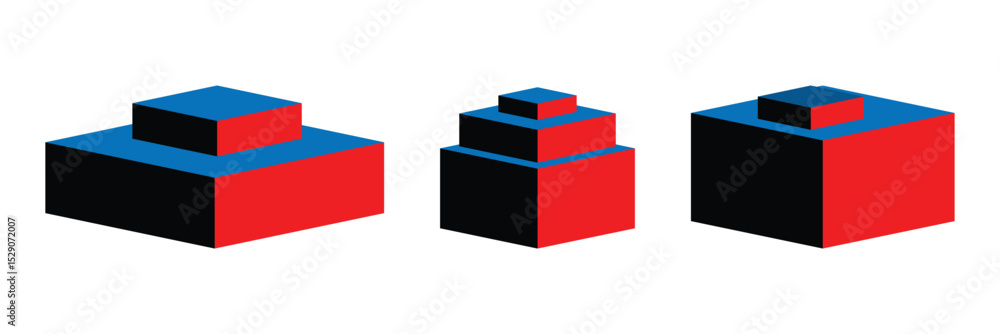 Poster cube vector icon. cube symbol on a white background.