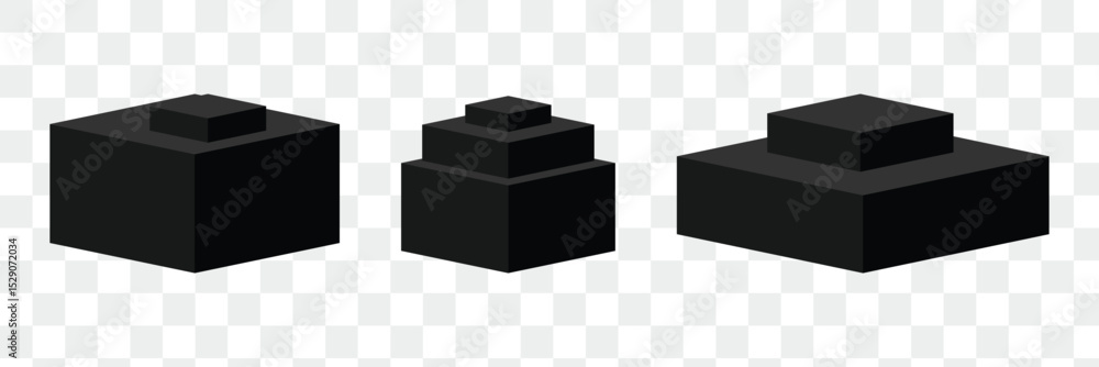 Poster cube icon set. cube icon.