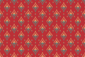 Navajo tribal vector seamless pattern. Native American ornament. Ethnic South Western decor style. Boho geometric ornament. Vector seamless pattern. Mexican blanket, rug. Woven carpet illustration.	