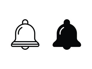 Simple Notification Bell Symbol, Modern Line Style Icon