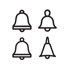 Bell vector icon bold handle