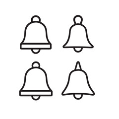 Bell vector icon clean clapper