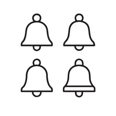 Bell vector icon clean curve