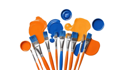 A colorful set of kitchen utensils and toothbrushes with a red dart hitting a green target, symbolizing accuracy and business success