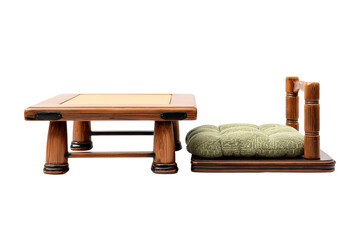 Low japanese table set for interiors