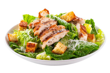 Healthy grilled chicken caesar salad