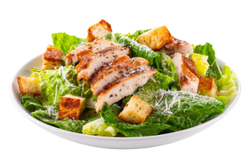 Healthy grilled chicken caesar salad