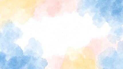 Pastel watercolor wash with glitter accents