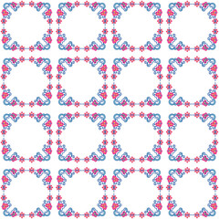 frame with flowers and butterflies