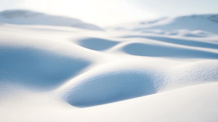 Endless white snow covered landscape