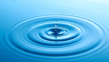 A mesmerizing view of water drop impact, creating ripple effect, capturing the beauty in its motion.