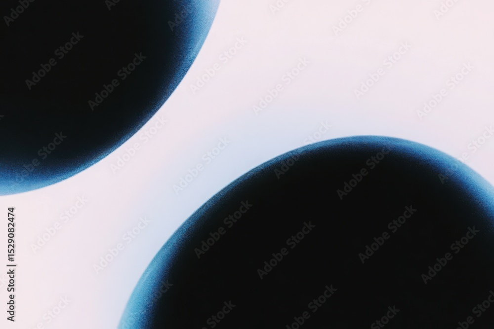 Aufkleber abstract sphere shapes with soft gradient light and bold shadow play in minimalist design