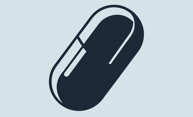 Pill icon, medicine and pills vector silhouettes  