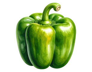 Watercolor illustration of colorful peppers. Food clipart illustration.