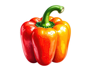 Watercolor illustration of colorful peppers. Food clipart illustration.