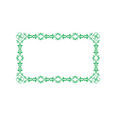 Eslimi Tazhib. Iranian art empty Frame isolated transparent background. Vector illustration of Iranian ornament Frame ideal for text box. EPS 10
