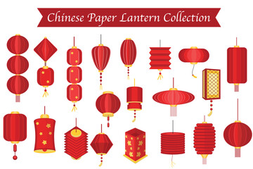 Red Chinese Paper Lantern Variety Pack: Festive Asian Decorations