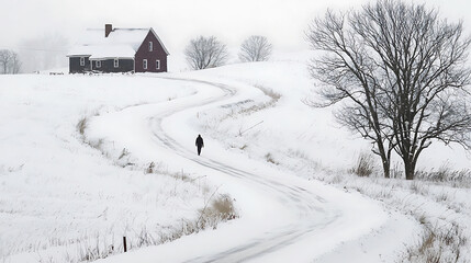 Naklejka premium Diverse Winter Wonderland: Snowy Escapes, Festive Activities, and Cozy Moments