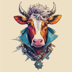 bull skull with horns