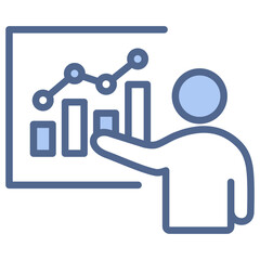 Obraz premium Broker Blue Icon