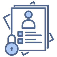 Data Security Blue Icon