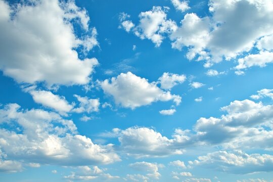 Fototapeta Beautiful white clouds in the blue sky background nature cloudscape.