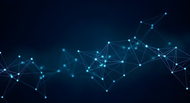 
Futuristic Blue Digital Network Background &ndash; Abstract Tech Connectivity Concept
