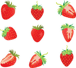 set of strawberries 