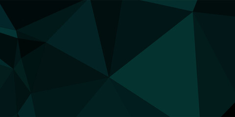 Vector. Geometric background with triangle shapes. Dark green design for web, banners and headers.