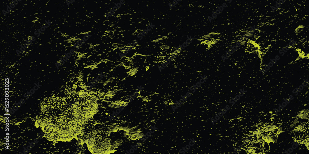 Poster abstract digital art of a surface with yellow shapes and a dark background creating a mesmerizing te