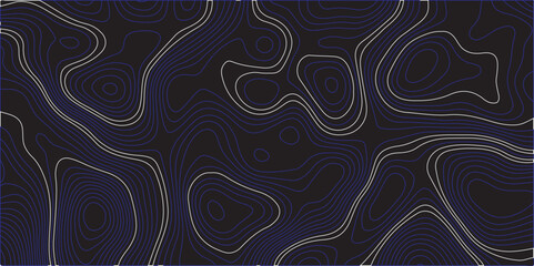  an abstract topographic map design with smooth, flowing contour lines in varying shades of dark blue and gray against a black background. The design should have a modern, minimalistic aesthetic,