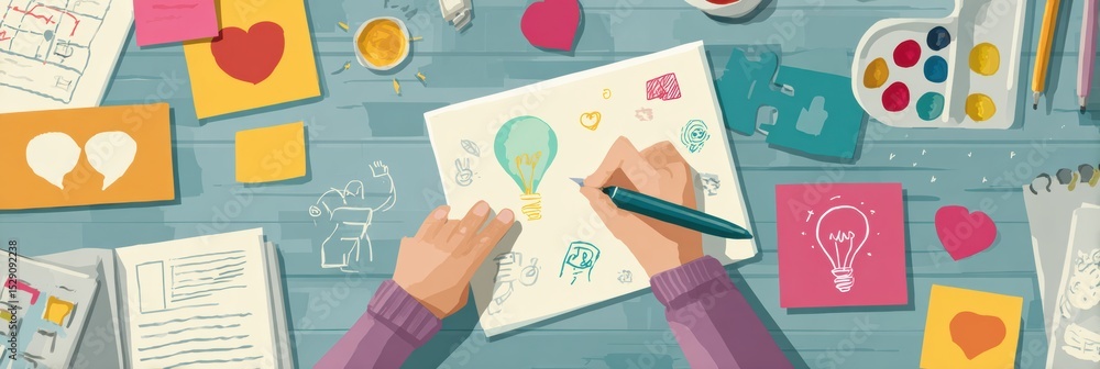 Poster Steps to Create an Effective Vision Board for Personal Growth and Self-Improvement Using Creative Visualization Techniques
