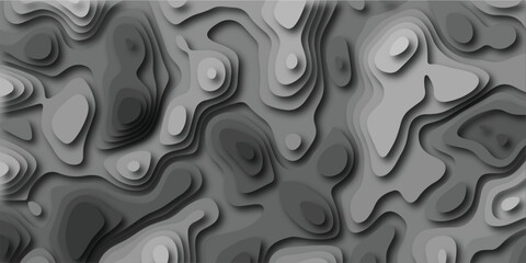 Abstract layered paper cut topographic map background with 3d shadows and geometric patterns offering a modern art design.