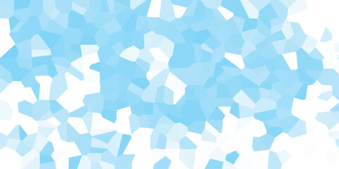 Abstract mosaic pattern featuring various shades of blue and white color palette, with a geometric design and a digital art style for creative background.