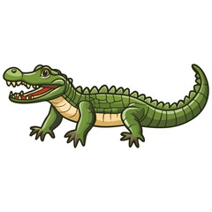 Fototapeta premium crocodile, reptile, vector, transparent background, creature, animal, isolated, nature, alligator, amphibian, wildlife, zoo