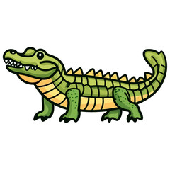 Obraz premium crocodile, reptile, vector, transparent background, creature, animal, isolated, nature, alligator, amphibian, wildlife, zoo