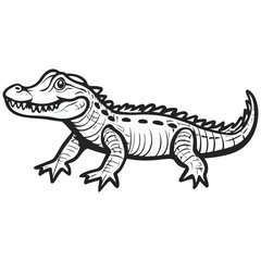 Fototapeta premium crocodile, reptile, vector, transparent background, creature, animal, isolated, nature, alligator, amphibian, wildlife, zoo