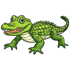 Fototapeta premium crocodile, reptile, vector, transparent background, creature, animal, isolated, nature, alligator, amphibian, wildlife, zoo