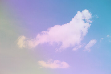 Obraz premium Beautiful sky and clouds in pastel tones.