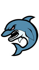 Obraz premium Fierce dolphin vector illustration