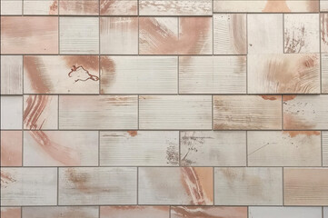 Ceramic tile background, full frame. Tiles of different shapes and sizes.