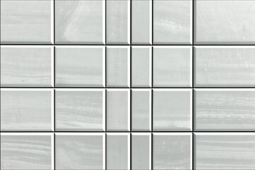 Ceramic tile background, full frame. Tiles of different shapes and sizes.