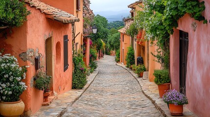 Fototapeta premium narrow street in the old town