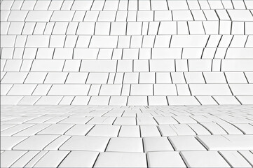 Ceramic tile background, full frame. Tiles of different shapes and sizes.