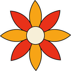 Retro Flower Daisy Groovy 70s