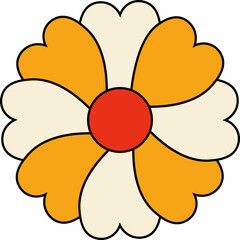 Retro Flower Daisy Groovy 70s