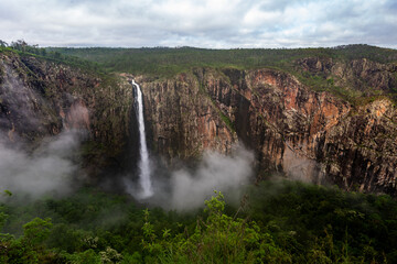 The Wallaman Falls, a cascade and horsetail waterfall on the Stony Creek, is located in the UNESCO Australia.