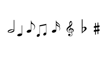 Music Note Shape Vector
